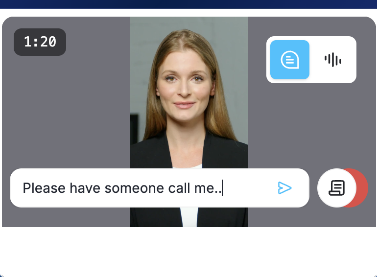 AI receptionist avatar